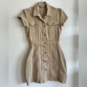 *SOLD*Vintage Zara Mini Denim Safari Dress